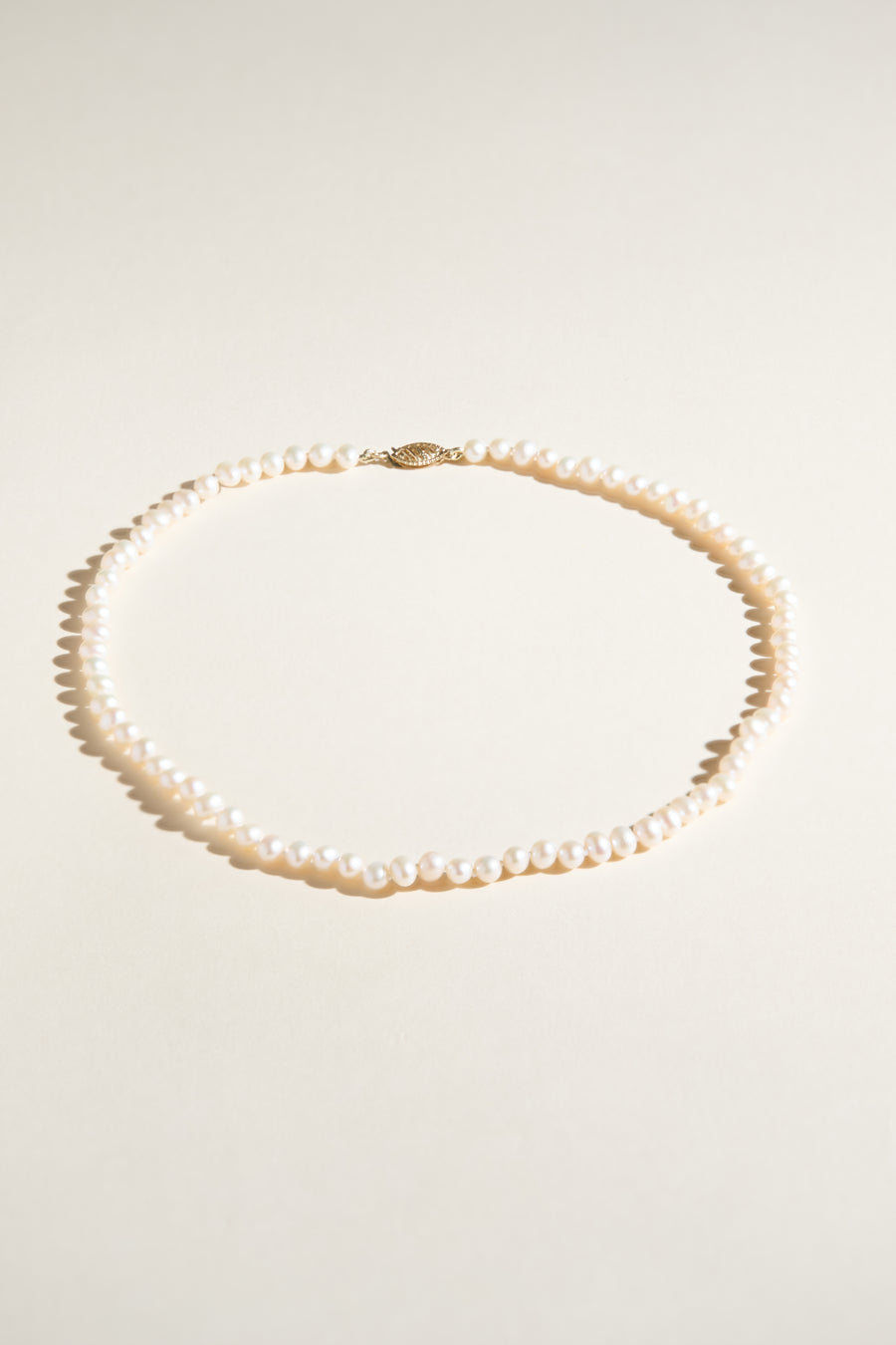 NO.5 White Pearl Necklace