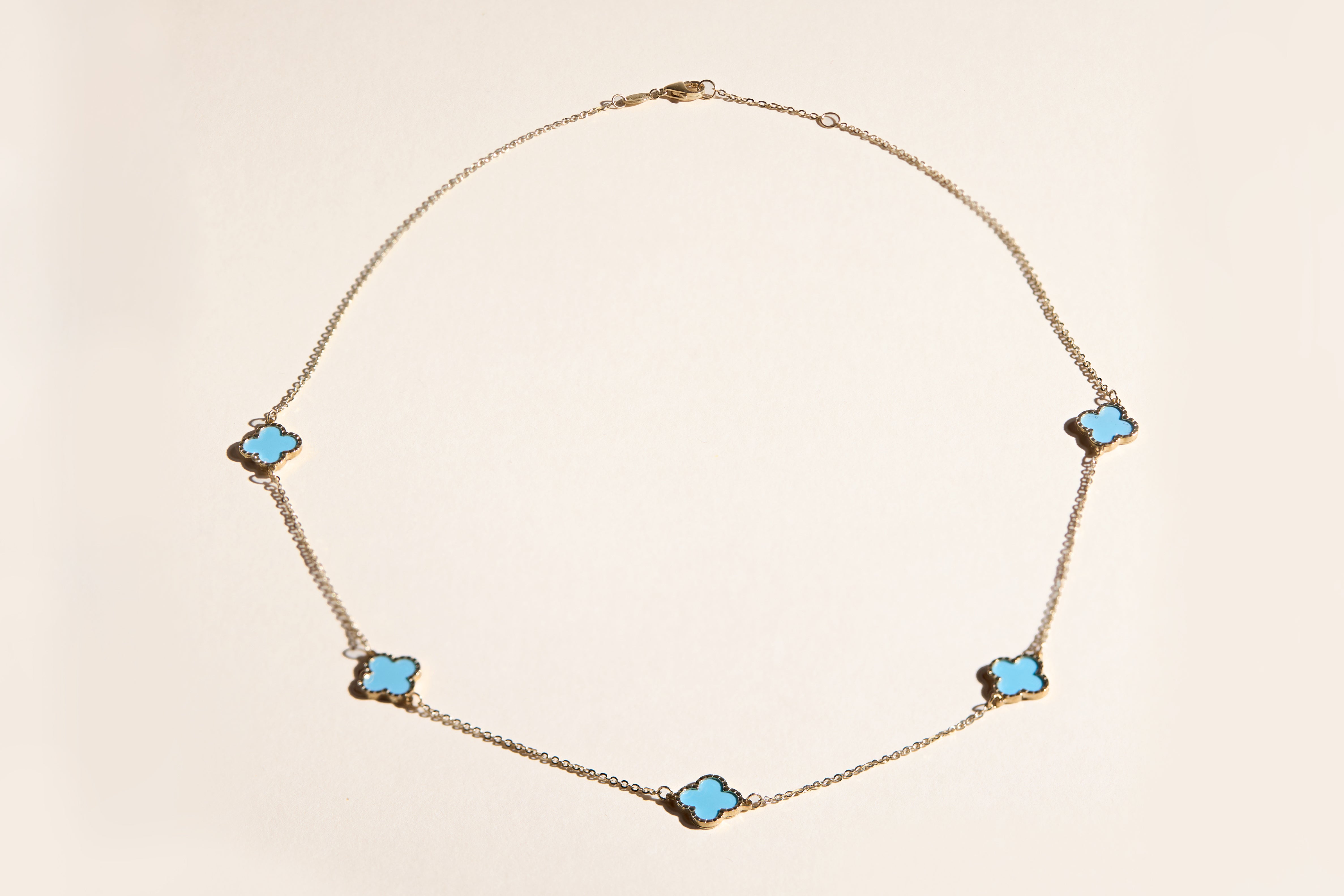 Lily Turquoise Clovers Necklace