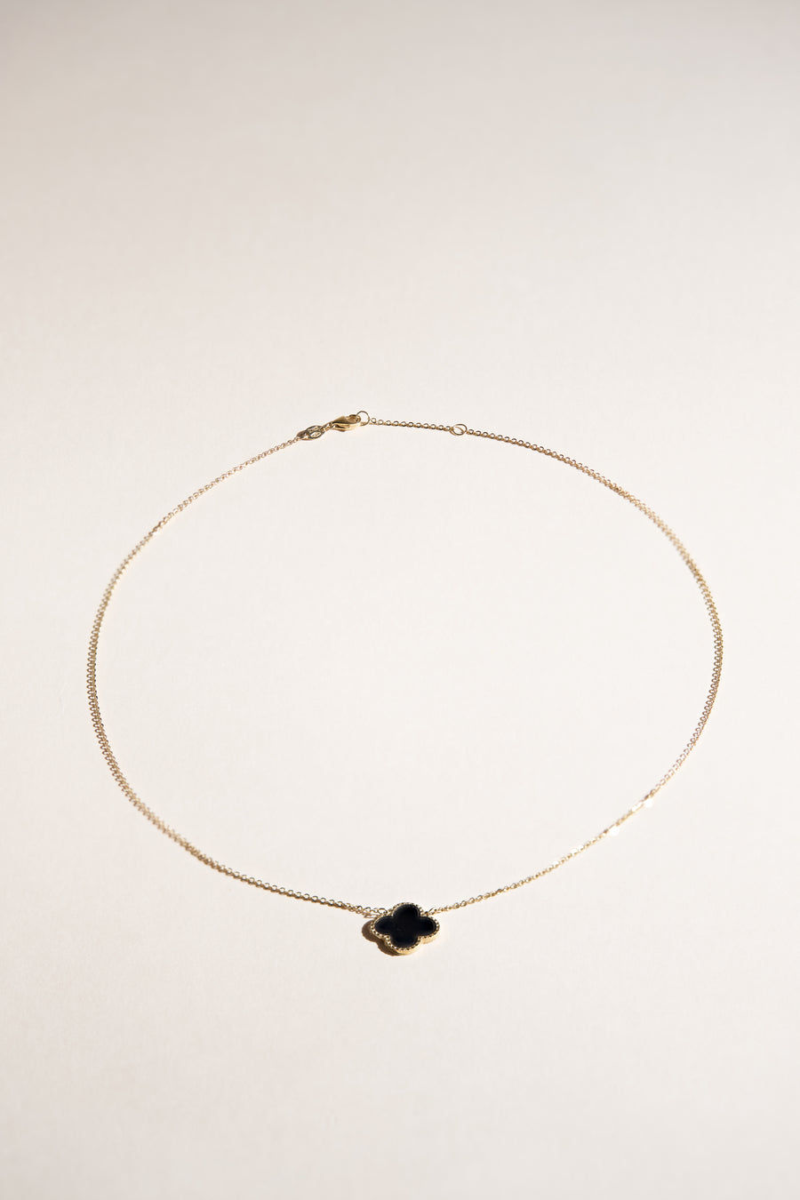 Carrie Black Clover Necklace