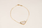 Lea Pearl Heart Bracelet