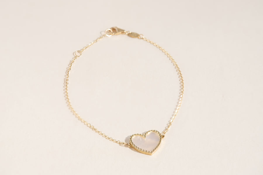 Lea Pearl Heart Bracelet