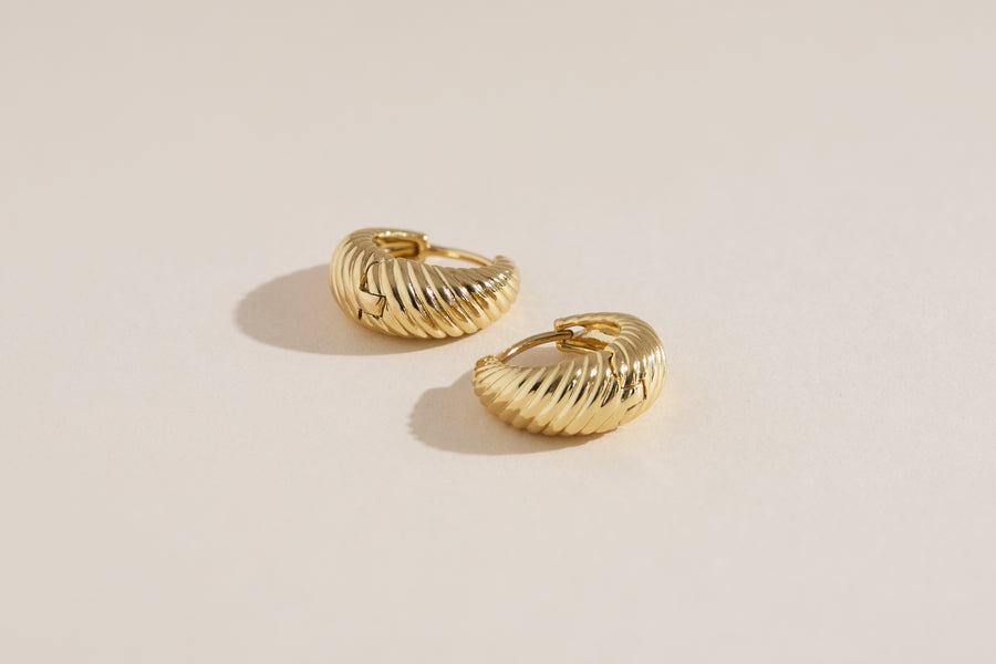 Marina Texture Small Hoops