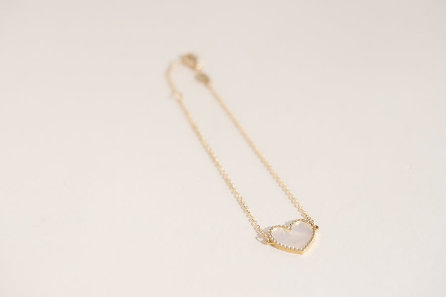 Lea Pearl Heart Bracelet