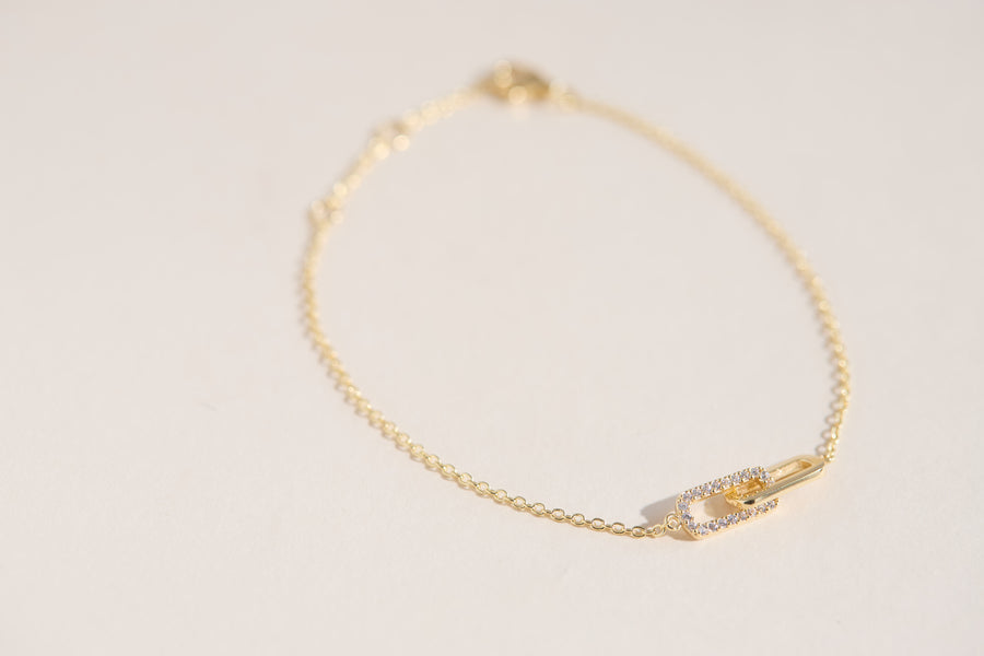Zoe Paperclip Duo Bracelet