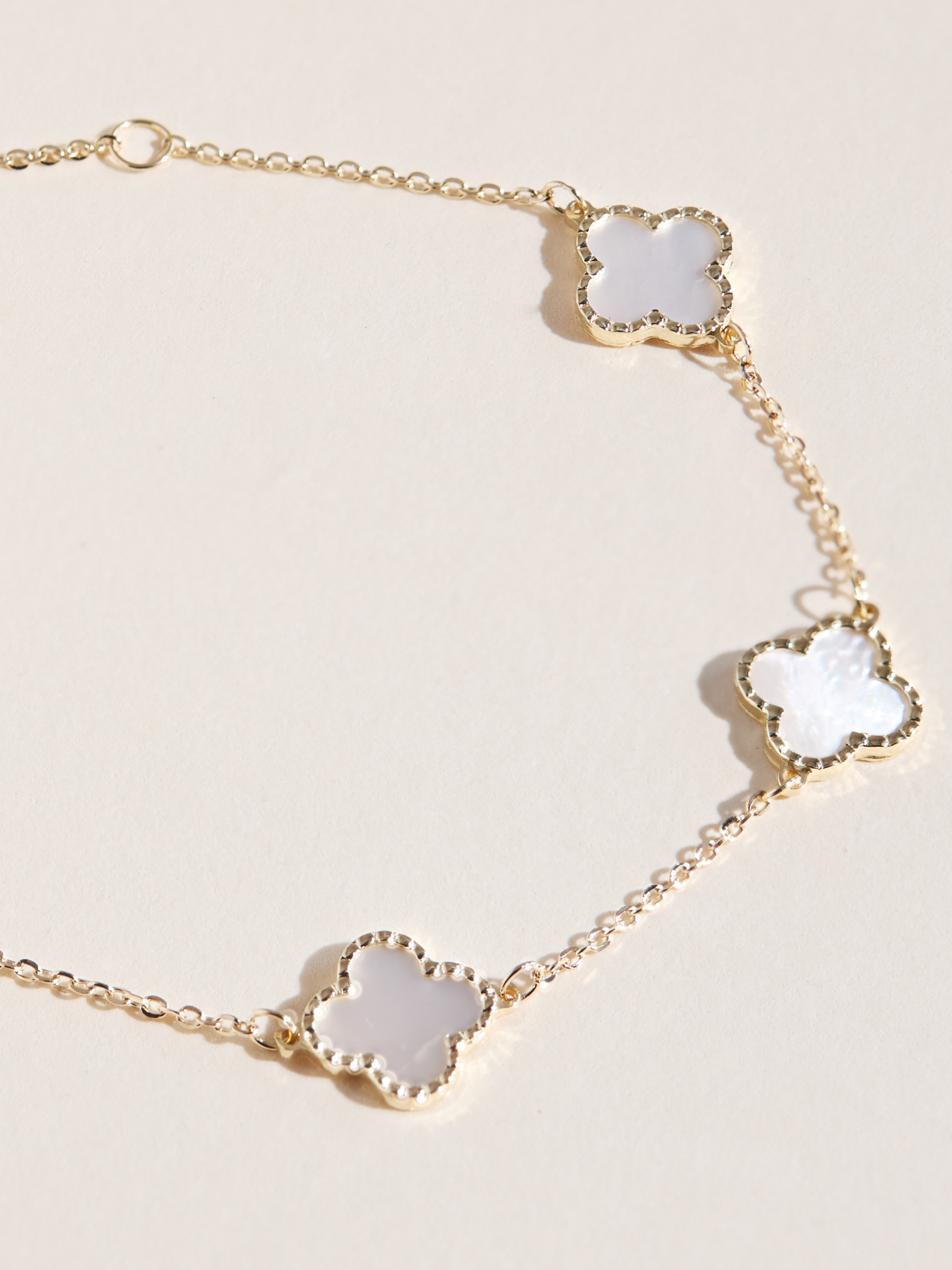Miranda Mother Of Pearl Clover Bracelet