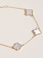 Miranda Mother Of Pearl Clover Bracelet
