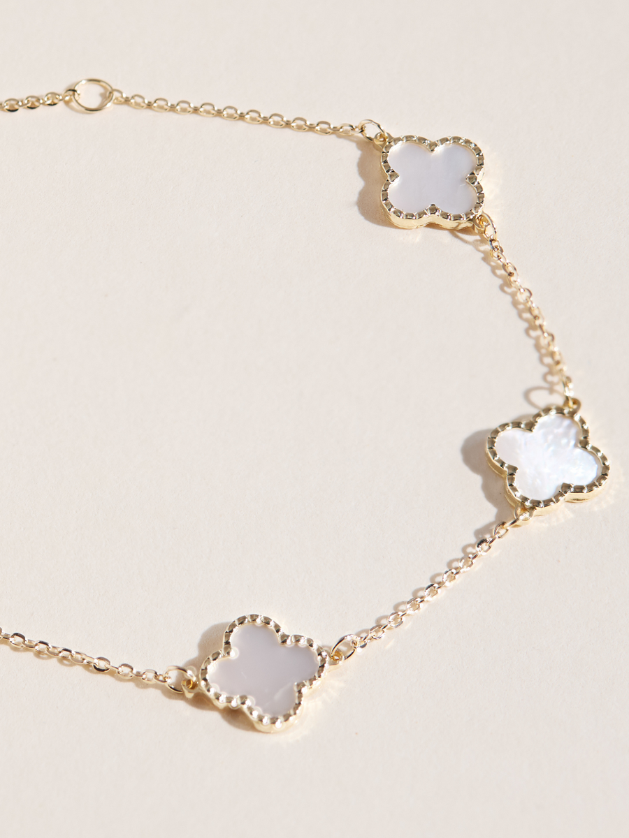 Miranda Mother Of Pearl Clover Bracelet