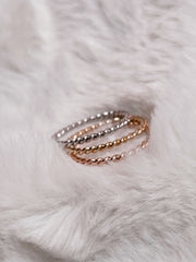 Miley Pink Gold Torsade Ring