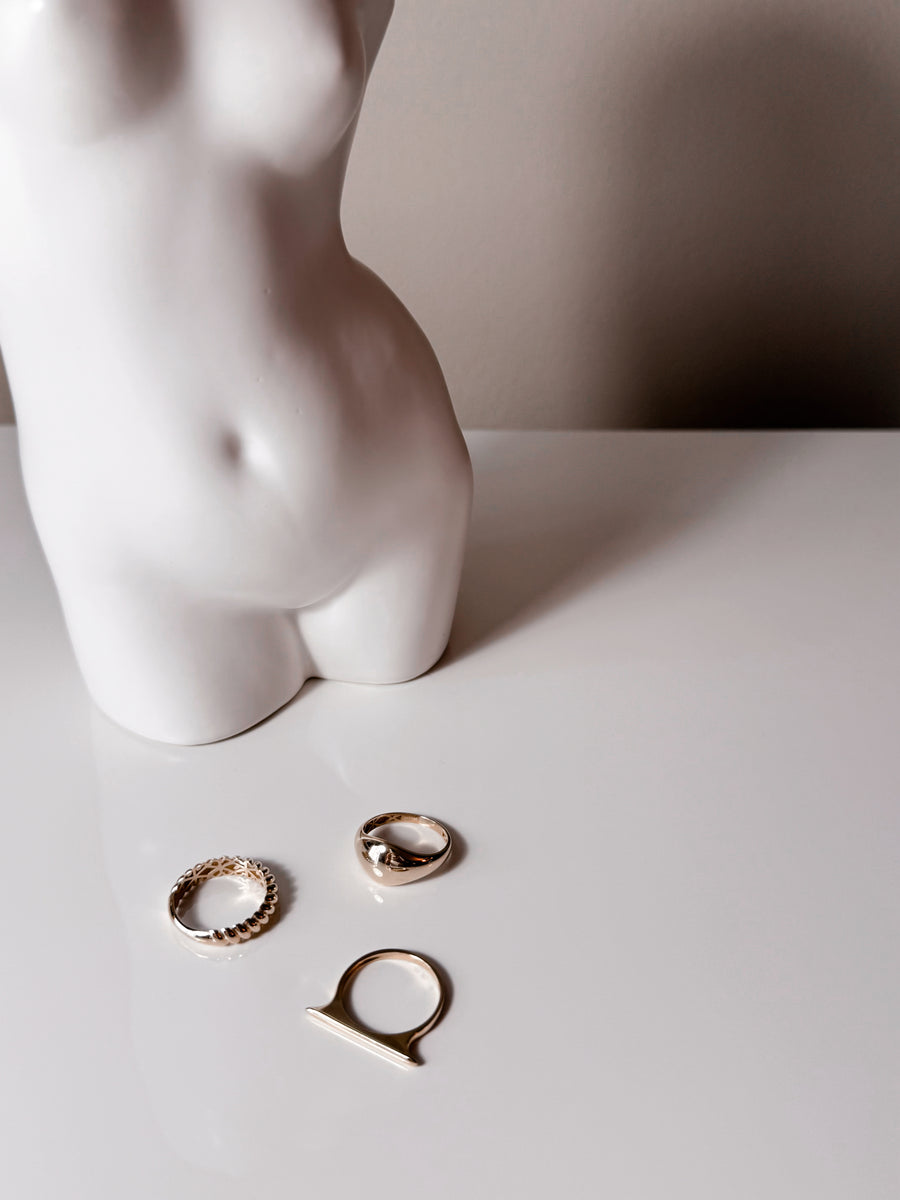 Lana Yellow Gold Bar Ring