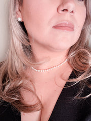 Louise Medium White Pearls