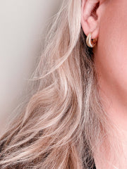 Marina Texture Small Hoops