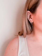 Boucles d'oreilles Yasmine anneaux légères petit format