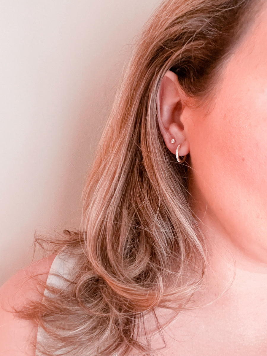 Boucles d'oreilles Julie scintillantes mini format