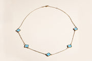 Collier Lily avec trèfles turquoises