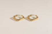 Boucles d'oreilles Fanny anneaux carrées