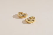 Boucles d'oreilles Marina anneaux texturées