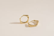 Boucles d'oreilles Fanny anneaux carrées