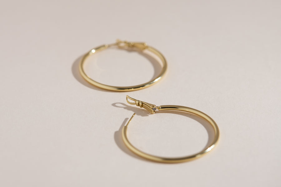 Boucles d'oreilles Audrey anneaux classiques XL