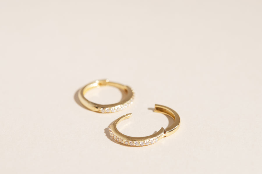 Boucles d'oreilles Victoria huggies scintillantes