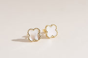Boucles d'oreilles Miranda trèfles de nacre