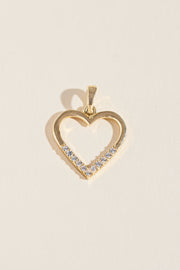 Pendentif Karine cœur scintillant 
