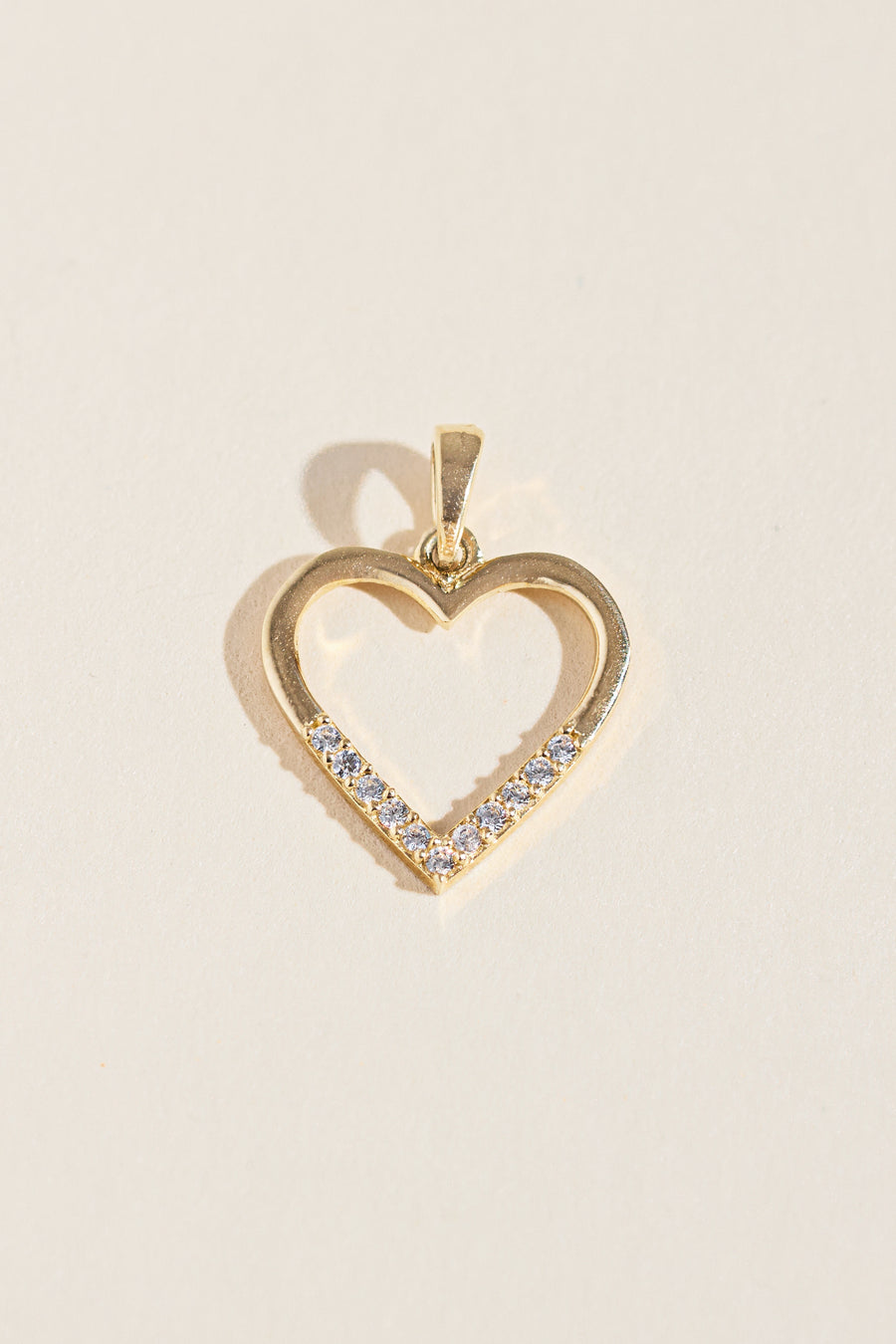 Pendentif Karine cœur scintillant 