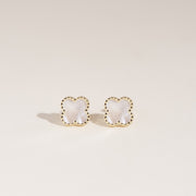 Boucles d'oreilles Miranda trèfles de nacre