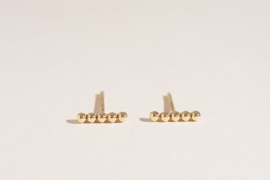 Boucles d'oreilles Jessica à pois dorés 