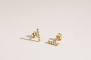Boucles d'oreilles Jessica à pois dorés 