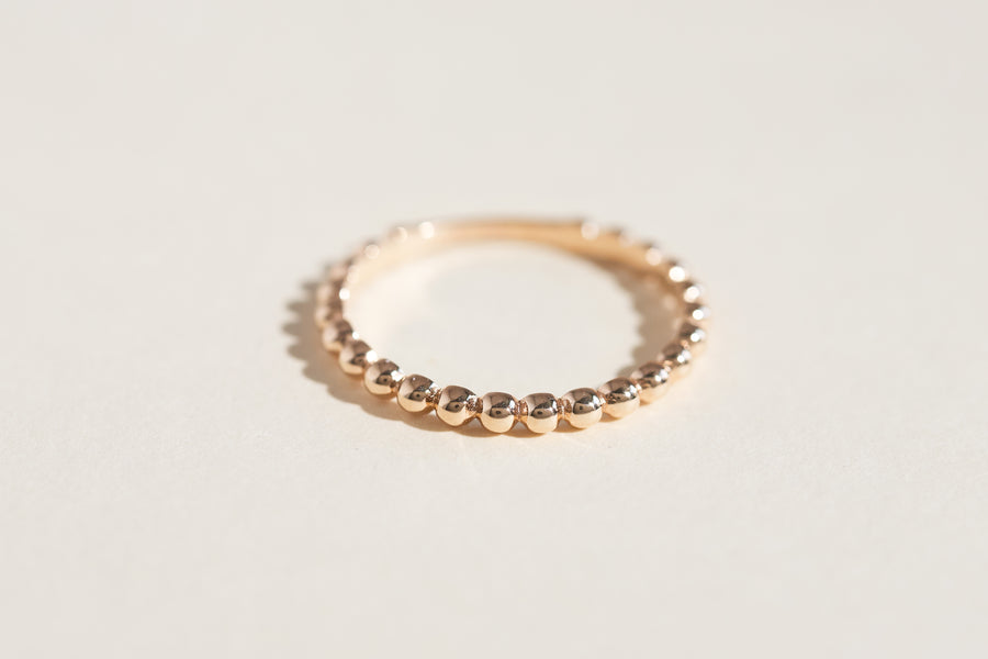 Bague Selena à pois en or rose 