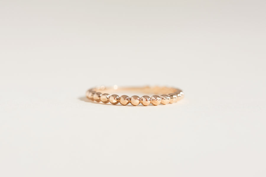 Bague Selena à pois en or rose 