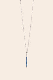 Mila Mini Blue Sparkling Bar Necklace