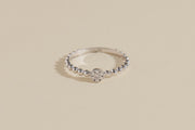 Taylor white gold dot flower ring