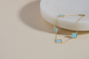Lily turquoise clover bracelet