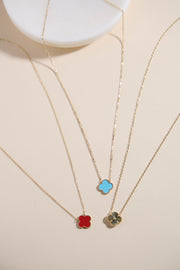 Seema gold clover necklace