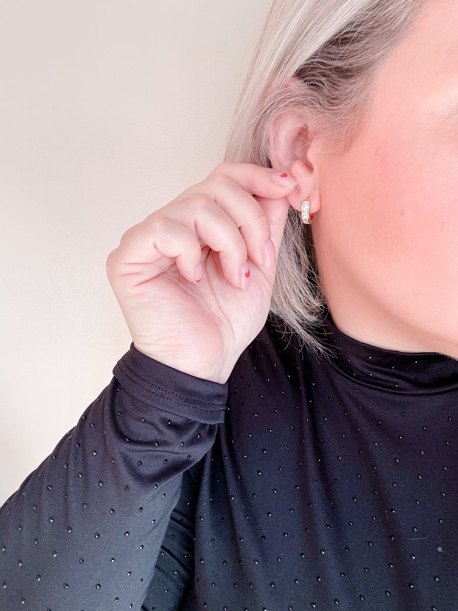 Boucles d’oreilles Victoria huggies scintillantes