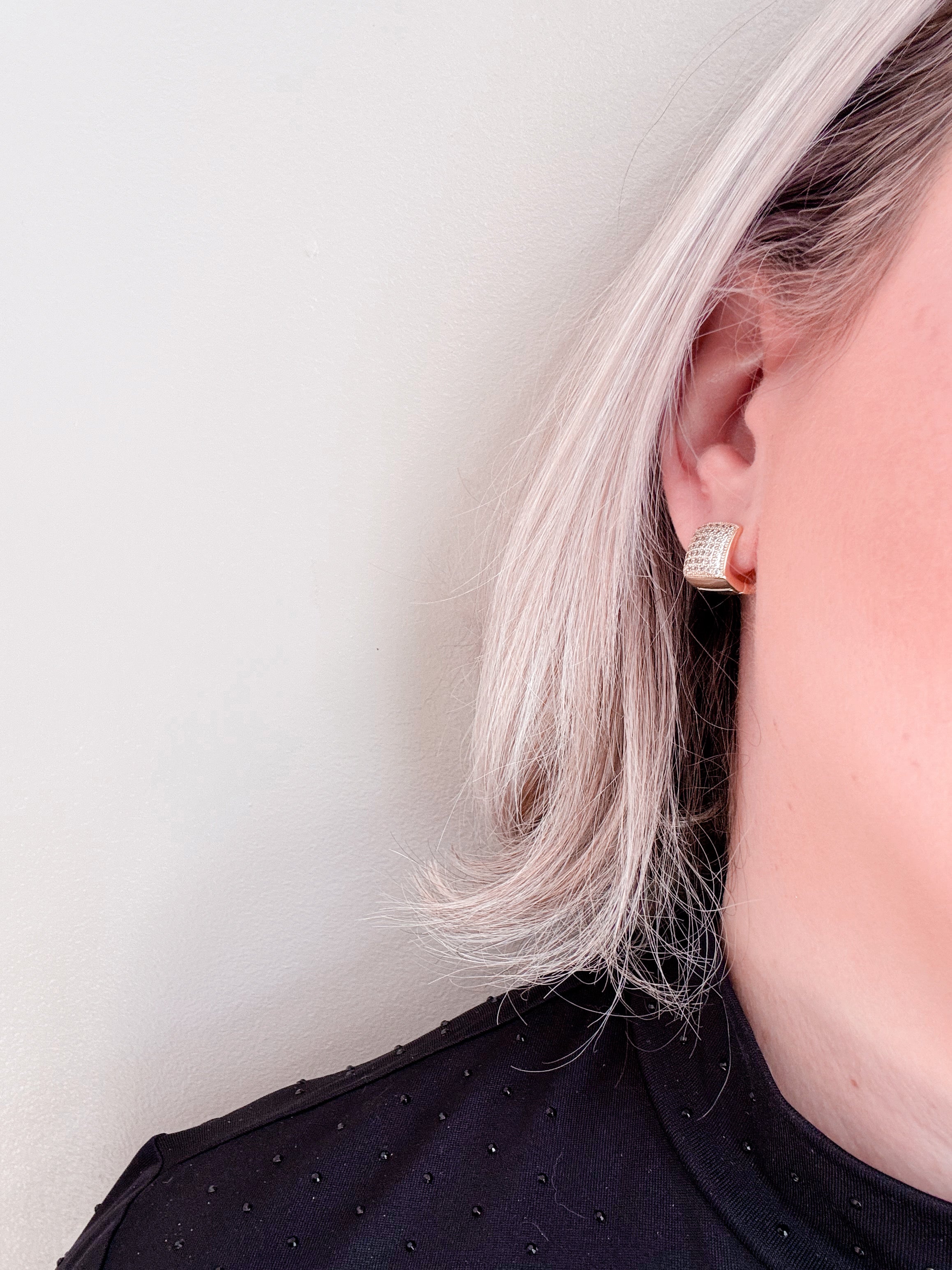 Boucles d’oreilles Victoria  pavés scintillants