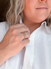 Taylor Gold Dot Flower Ring