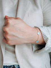 Lily turquoise clover bracelet