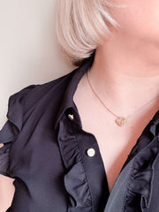 Seema gold clover necklace