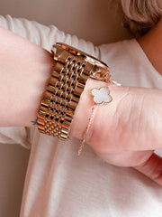 Miranda mother-of-pearl triple clover bracelet