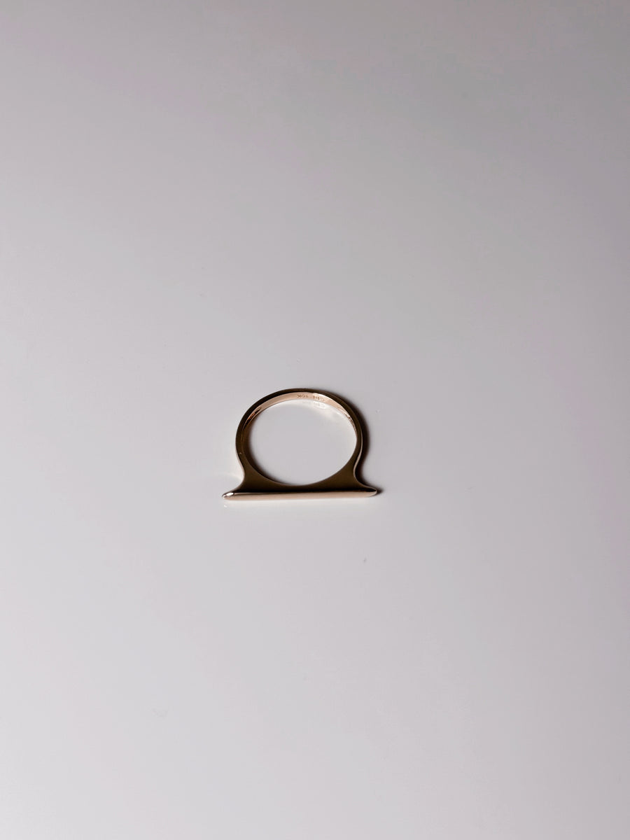 Bague Lana barre originale en or jaune 