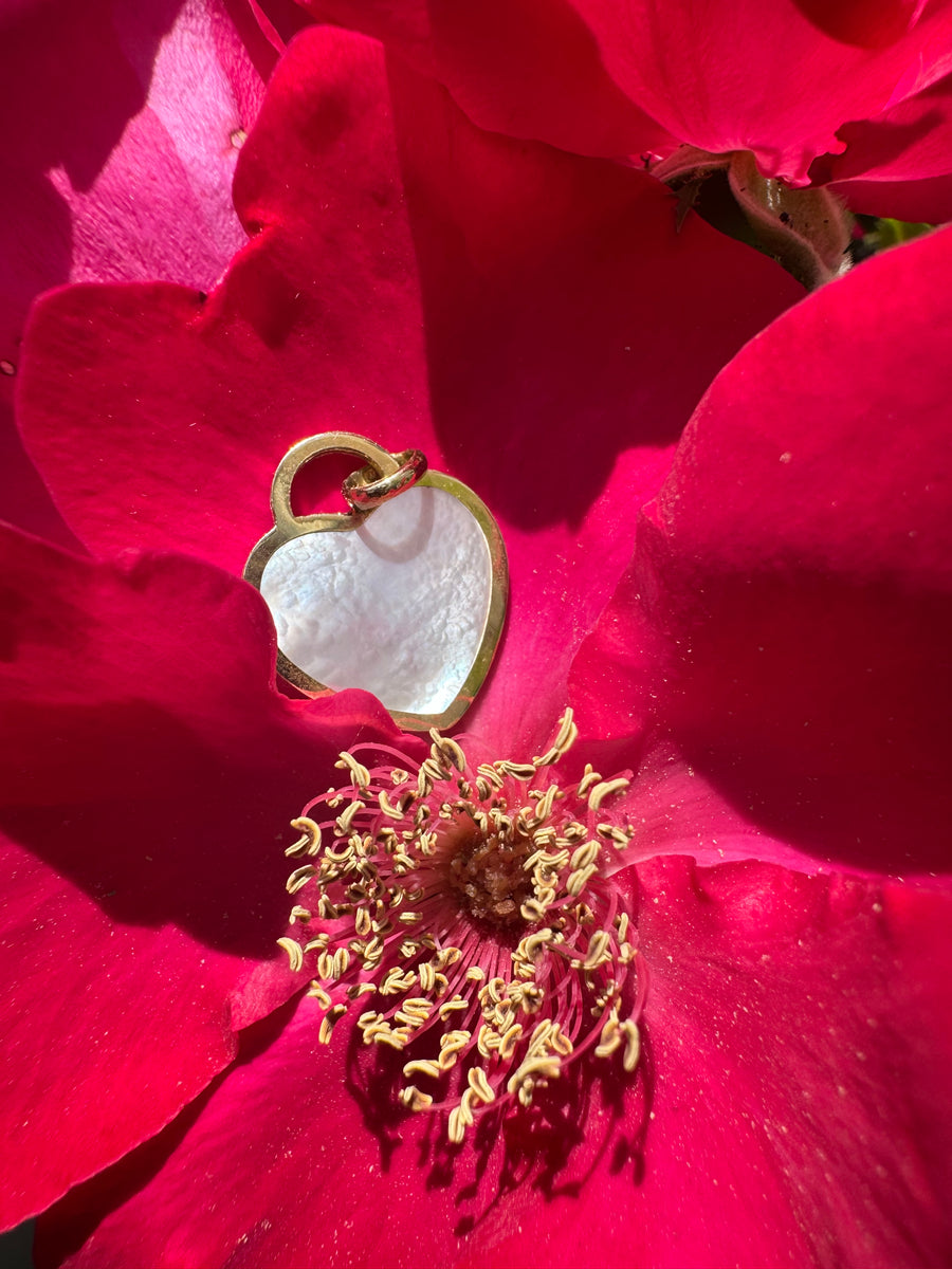 Pendentif Tiffany coeur perlé