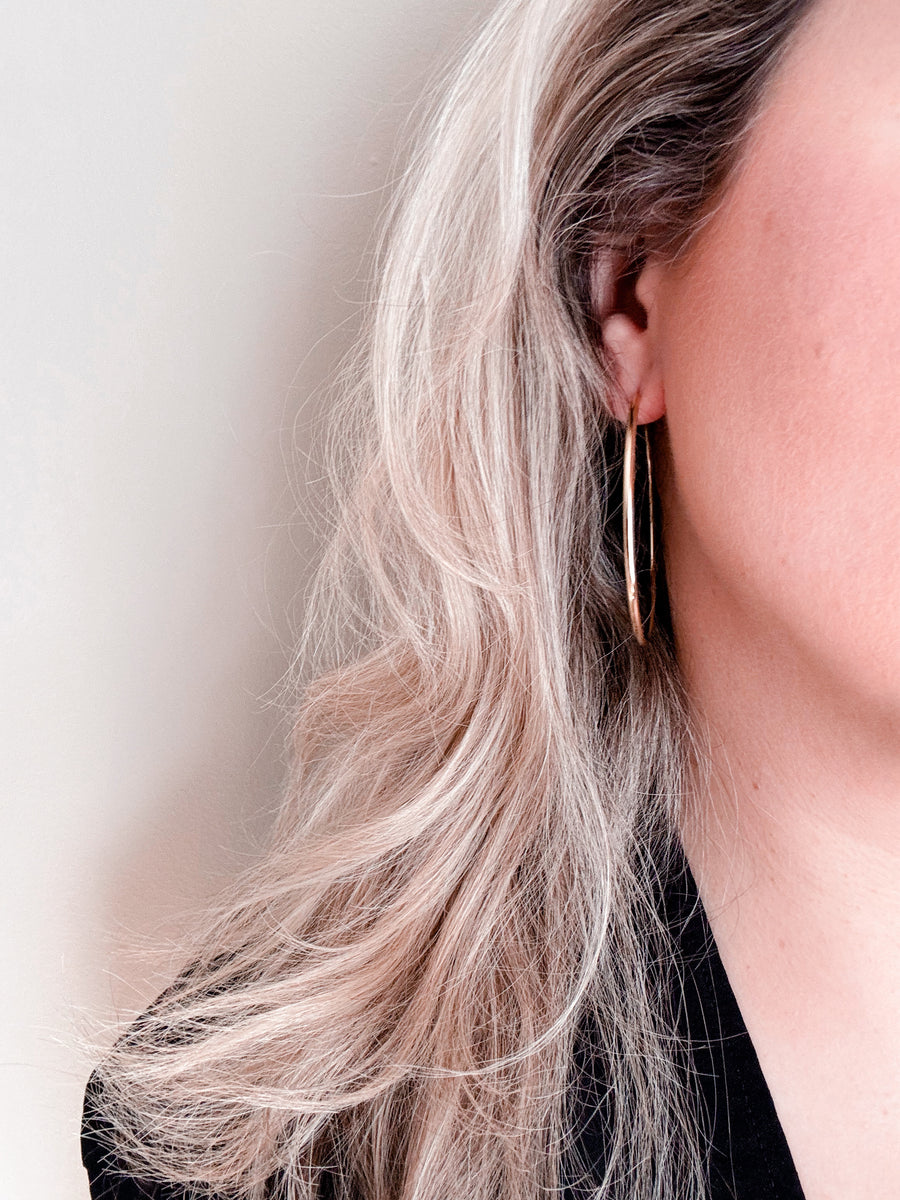 Boucles d'oreilles Audrey anneaux classiques XL