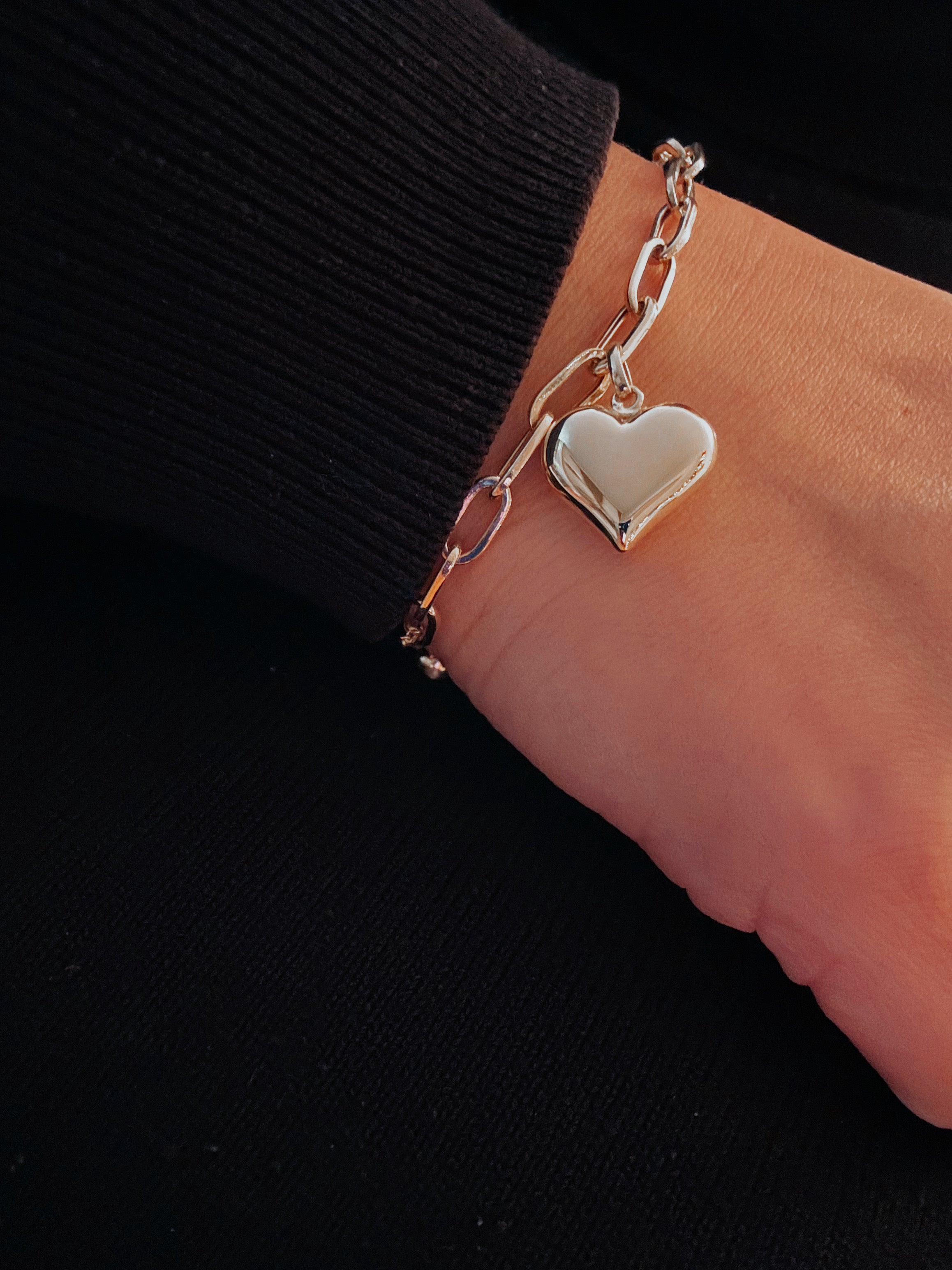 Harper puffy heart bracelet