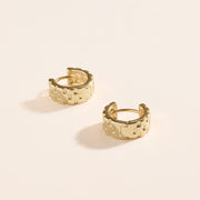 Victoria Textured Huggie Hoops