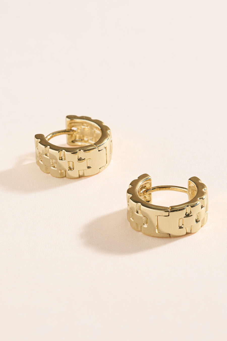 Victoria Textured Huggie Hoops