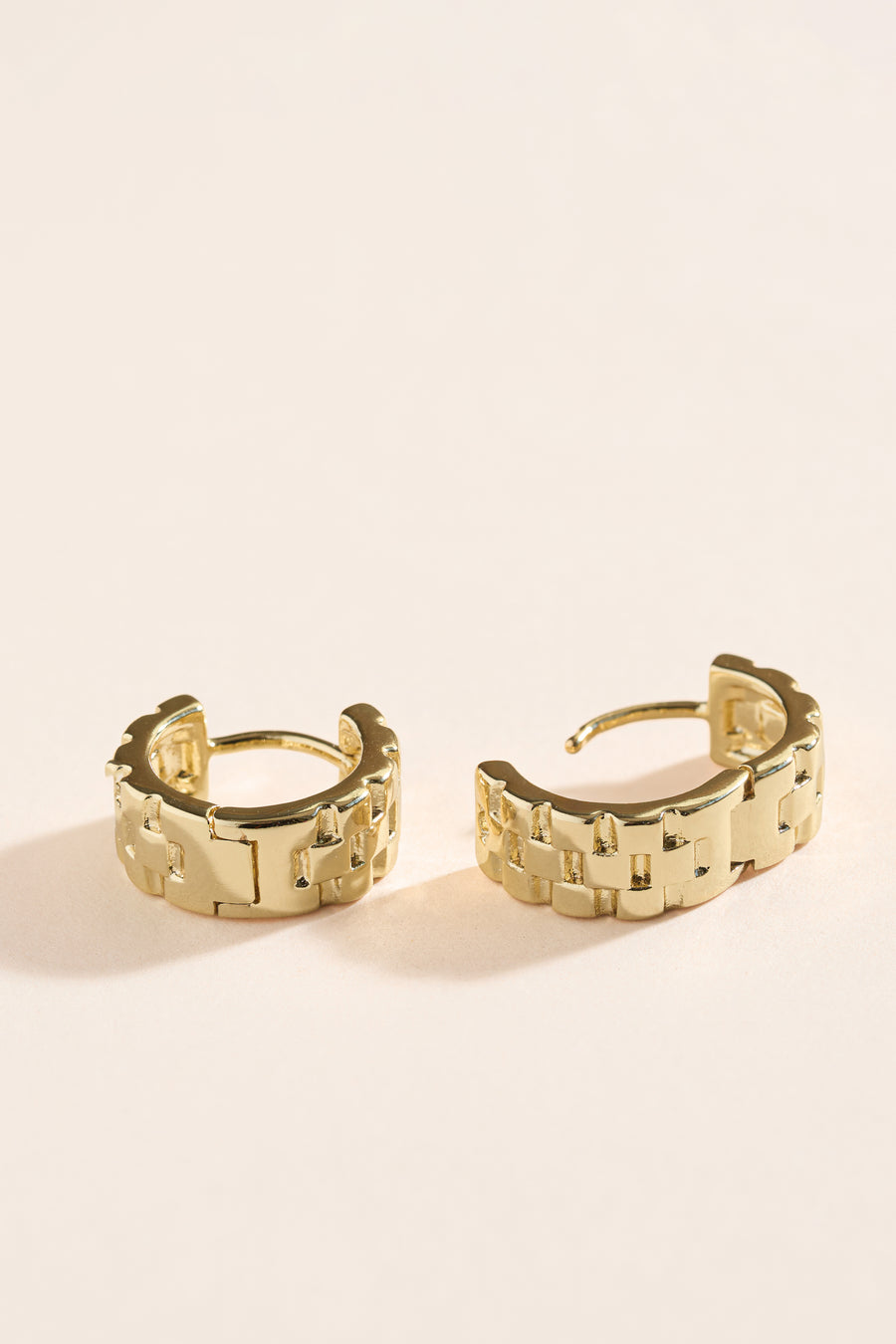 Victoria Textured Huggie Hoops