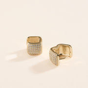 Victoria Pavé Diamond Huggie Hoops