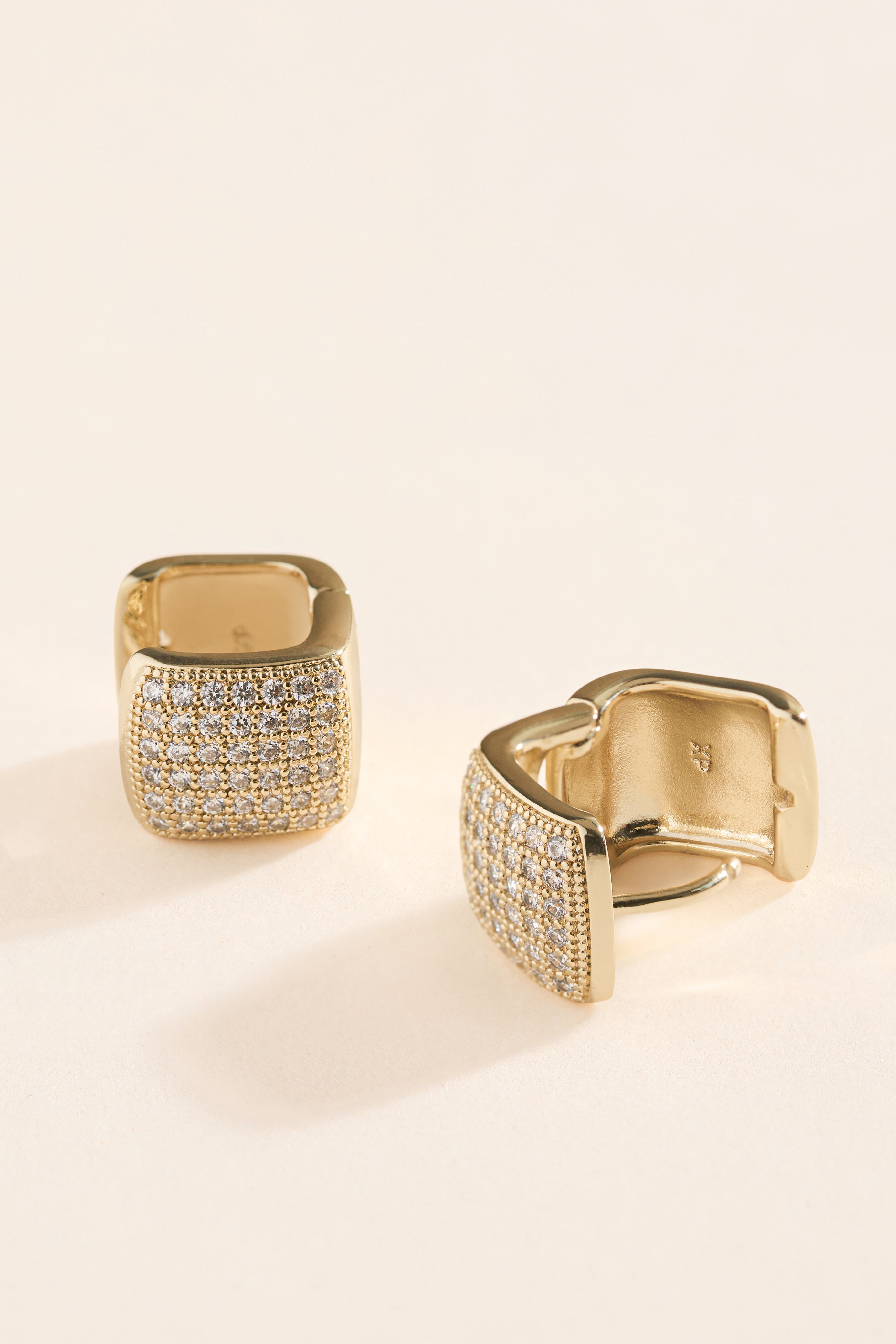Victoria Pavé Diamond Huggie Hoops